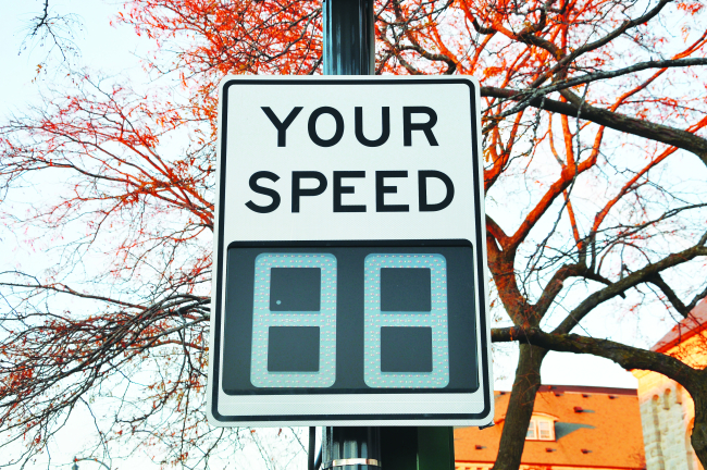 speed feedback sign